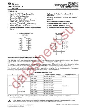 SN74LV125ATPWR datasheet  